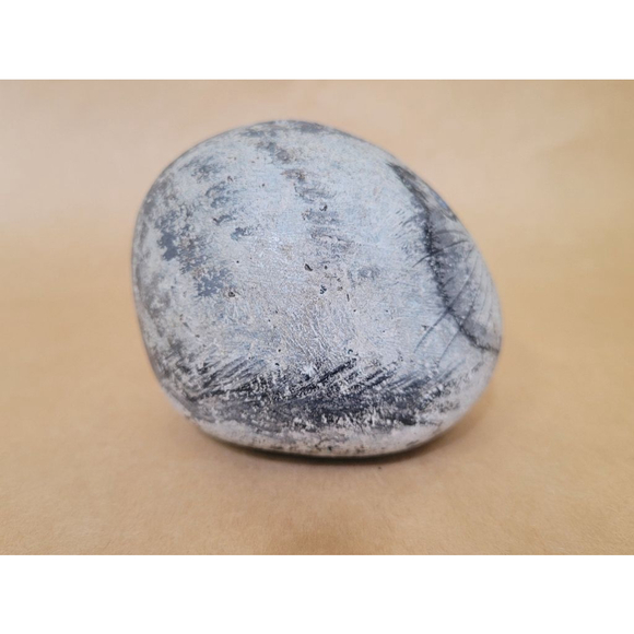 Paperweight Gray Cat Rock Painting by Sally Scott, Lexington, Mass. - Picture 5 of 9